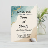 Cartes de sauvegarde de date sur le thème de la pl (Debout devant)