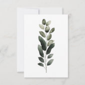 Cartes de sauvegarde de date vert sauge floral et (Dos)