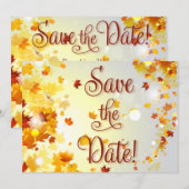 Cartes de sauvegarde de dates de tombée automnale  (Devant / Derrière)