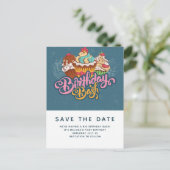 Cartes de sauvegarde de gâteau délicieux de style  (Debout devant)