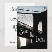 Cartes de sauvegarde de la date de mariage Pont de (Devant / Derrière)