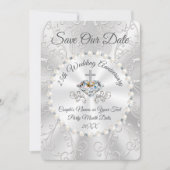 Cartes de sauvegarde de la date pour les 25 ans d' (Devant)