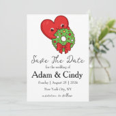 cartes de sauvegarde de Noël rouge et vert (Debout devant)