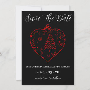 cartes de sauvegarde de Noël rouge et vert