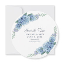 Cartes de sauvegarde Hydrangea Bleu