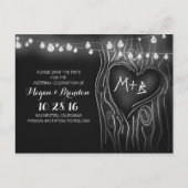 Cartes de save the date avec guirlande lumineuse e (Devant)