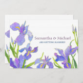 Cartes de Save the Date pour mariage Iris (Devant / Derrière)