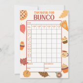 Cartes de score Bunco de Thanksgiving imprimables (Devant)
