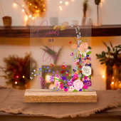 Cartes de script fleurs sauvages cadeaux douche de