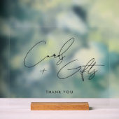 Cartes de script minimes + Cadeaux Mariage noir (Neutre)