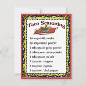 Cartes de séchage Taco, ajouter du texte (Devant)