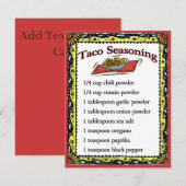 Cartes de séchage Taco, ajouter du texte (Devant / Derrière)