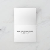 Cartes de semaine d'appréciation de professeur (Intérieur)