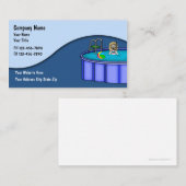 Cartes de service de piscine (Devant / Derrière)