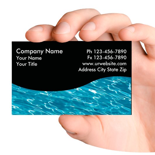 Cartes de service de piscine