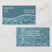 Cartes de service de piscine (Devant / Derrière)