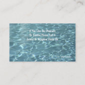 Cartes de service de piscine (Dos)
