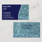Cartes de service de piscine (Devant / Derrière)