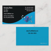Cartes de services d'aquarium marin (Devant / Derrière)