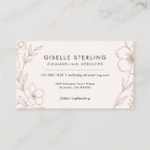 Cartes de services de conseil floral botanique  (Dos)