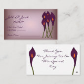 Cartes De Siège Calla Lilies (Violet) (Devant / Derrière)