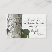 Cartes de siège Carved Heart Birch Tree (Dos)