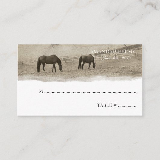 Cartes de siège de ferme Rustique Horse (Devant)