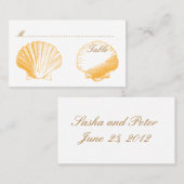 Cartes de siège de la réception de mariage Gold Sh (Devant / Derrière)