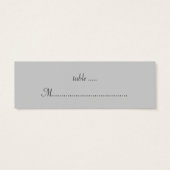 Cartes de siège de réception ou Cartes de Mariage (Dos)