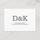 Cartes de siège de table (Dos)