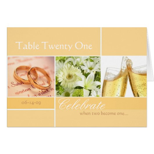 Cartes de siège de table (Devant Horizontal)