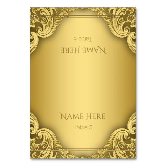 Cartes de Siège Élégantes en Or (Par défaut)