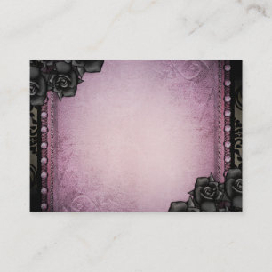 Cartes de siège gothiques violettes et noires 3,5x