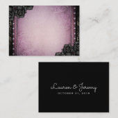Cartes de siège gothiques violettes et noires 3,5x (Devant / Derrière)