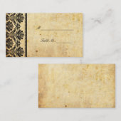 Cartes de siège Mariage damassé vintages (Devant / Derrière)