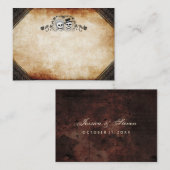 Cartes de siège mariage - Noms avant BLANC sur l'a (Devant / Derrière)