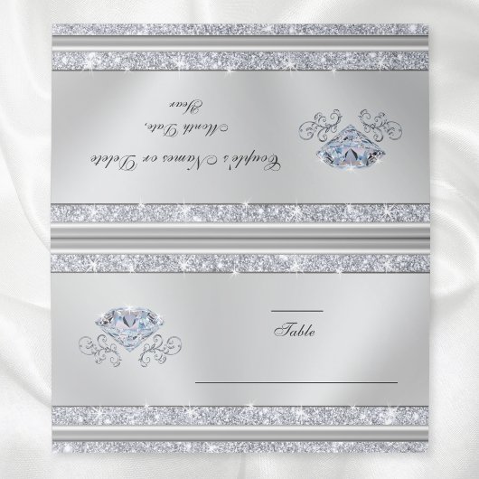 Cartes de siège Mariage personnalisées, Diamant