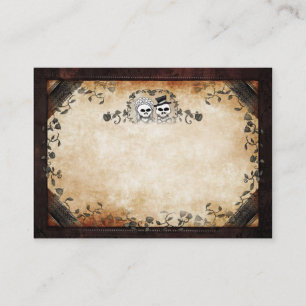 Cartes de siège mariages Skeltons avant BLANC