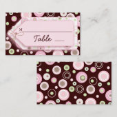 Cartes de siège Poka Pot pour fille Brown rose (Devant / Derrière)