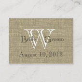 Cartes de siège pour le burlap et le cou (Dos)