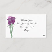Cartes de siège Roses violettes (Dos)