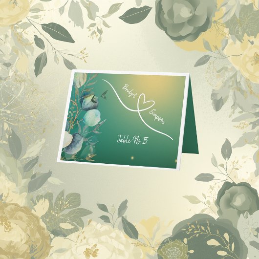 Cartes de siège vert émeraude