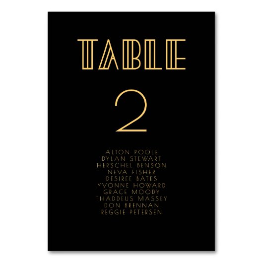 Cartes de sièges mariage art déco des années 1920  (Par défaut)