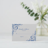 Cartes de sièges Mariage bleu et gris (Debout devant)