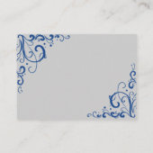 Cartes de sièges Mariage bleu et gris (Dos)