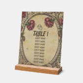 Cartes de sièges Mariage Vintage classique Brown (Angle)