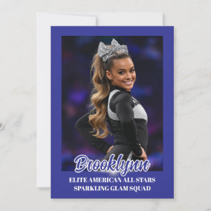 Cartes de signature de l'équipe de pom-pom girls