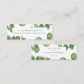 Cartes de site de mariage à la verdure boho d'euca (Devant / Derrière)