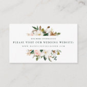 Cartes de site de mariage Magnolia à l'aquarelle (Devant)