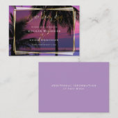 Cartes de site mariage | Nuit tropicale exotique (Devant / Derrière)